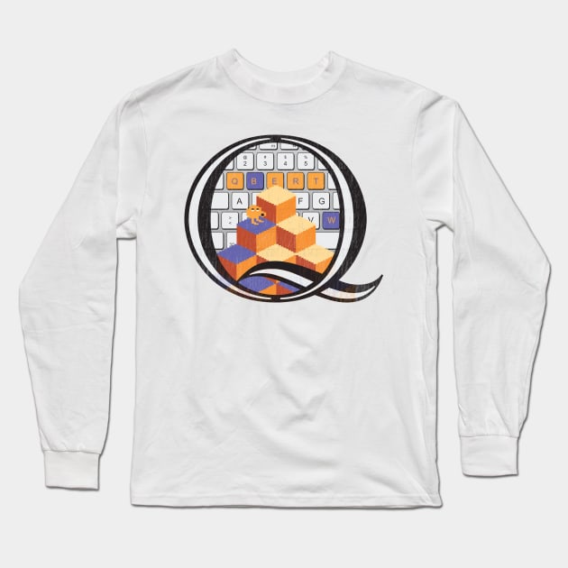 Qbert-y Keyboard Long Sleeve T-Shirt by Chicanery